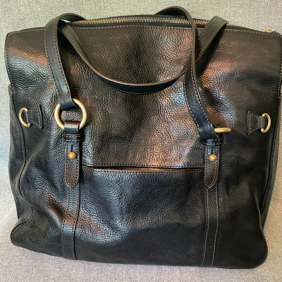 Dooney & Bourke Black Leather Shoulder Bag - Picture 4 of 13